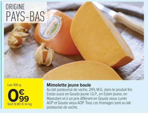 Mimolette jeune boule