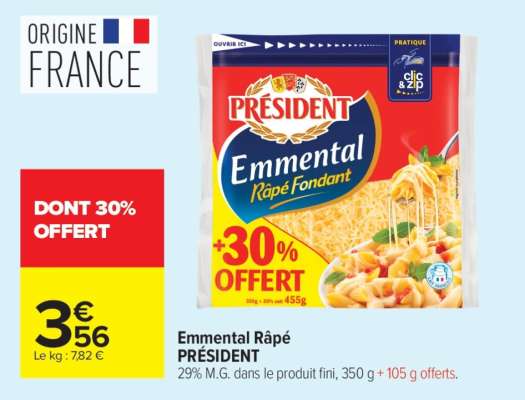 Emmental Râpé Président