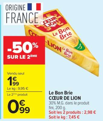 Le Bon Brie Coeur De Lion