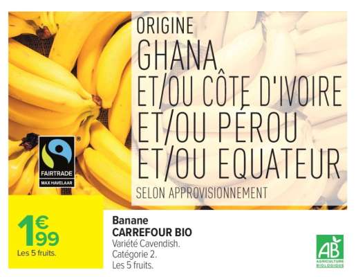 Banane CARREFOUR BIO