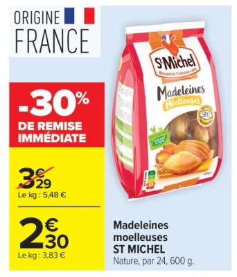 Madeleines Moelleuses St Michel