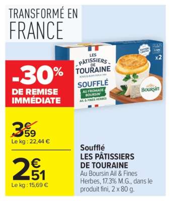Soufflé LES PÂTISSIERS DE TOURAINE