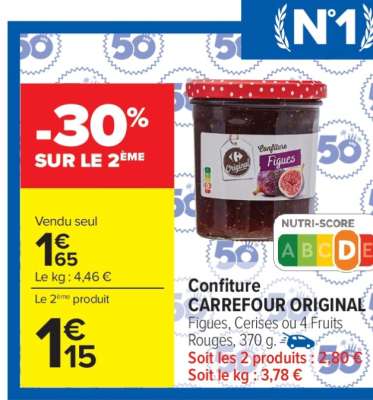 Confiture CARREFOUR ORIGINALE
