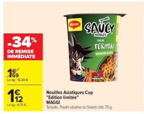 Nouilles Asiatiques Cup "Edition limitée" MAGGI