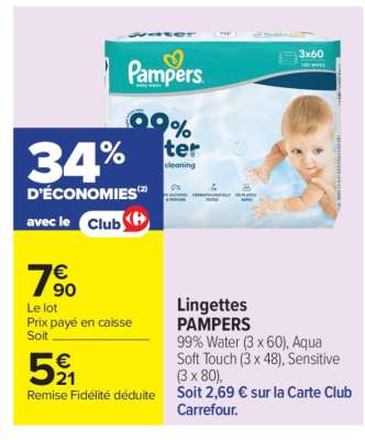 Lingettes Pampers
