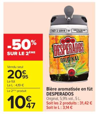 Bière aromatisée en fût DESPERADOS