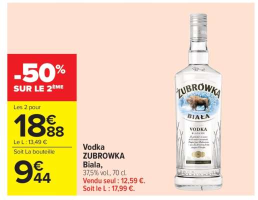 Vodka Zubrowka Biala