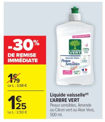 LIQUIDE VAISSELLE "L’ARBRE VERT"