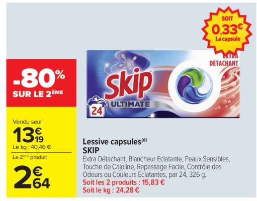 LESSIVE CAPSULES "SKIP"
