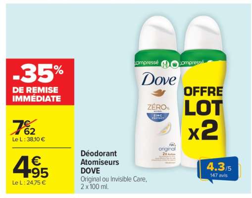 Déodorant Atomiseurs DOVE