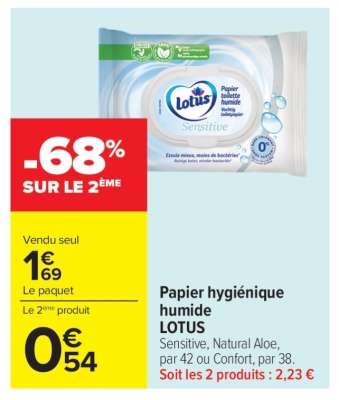 Papier hygiénique humide LOTUS
