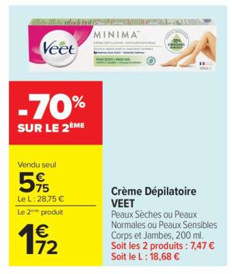 CRÈME DÉPILATOIRE “VEET”