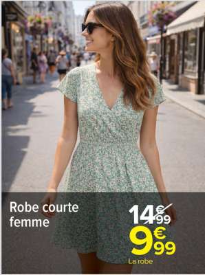 Robe courte femme