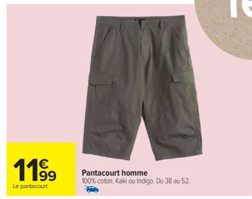Pantacourt Homme