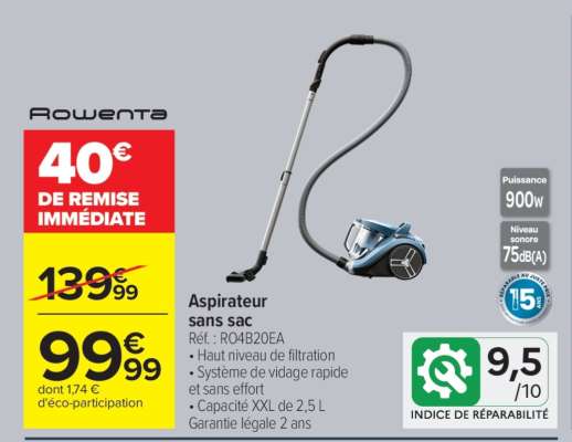 Aspirateur sans sac