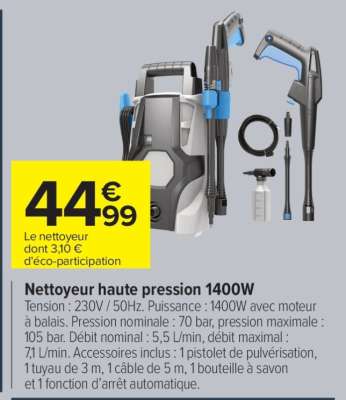 Nettoyeur haute pression 1400W