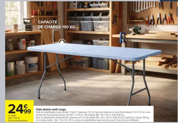 Table Pliante multi-usage