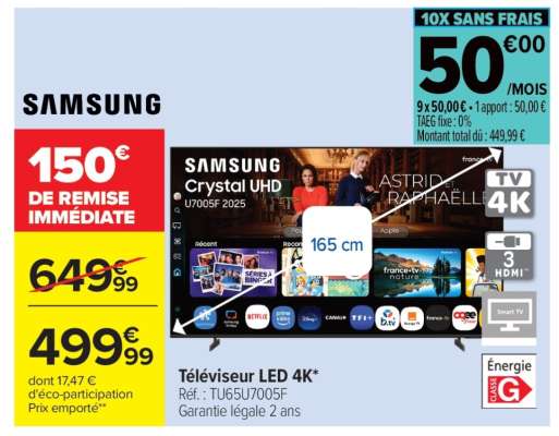 Téléviseur LED 4K*