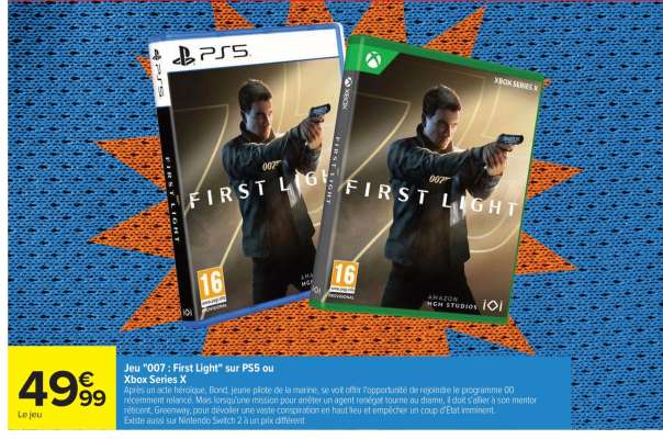 Jeu '007: First Light' sur PS5 ou Xbox Series X