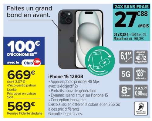 iPhone 15 128GB