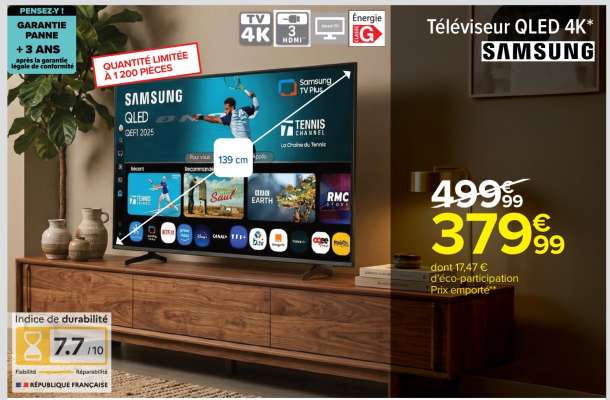 Téléviseur QLED 4K* SAMSUNG