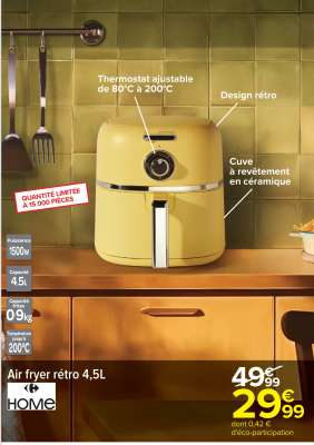 Air fryer rétro 4,5L