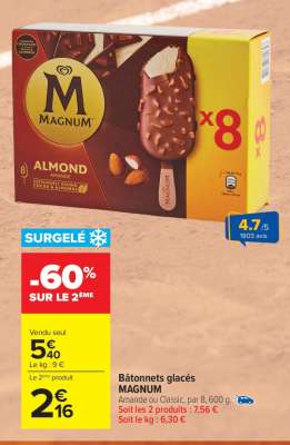 BÂTONNETS GLACÉS MAGNUM