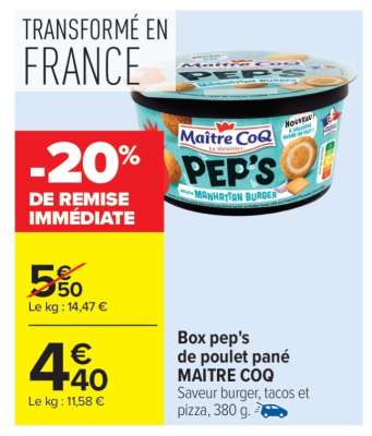 Box pep's de poulet pané MAITRE COQ