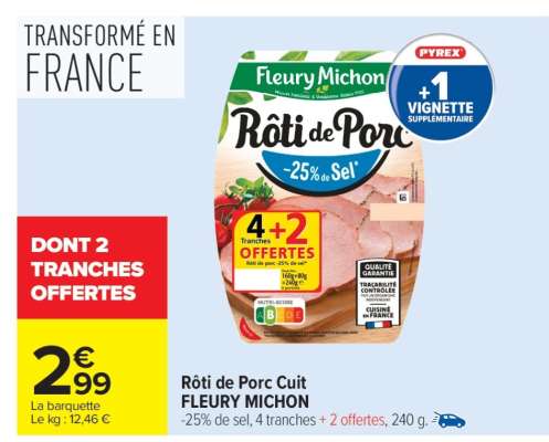 Rôti de Porc Cuit FLEURY MICHON