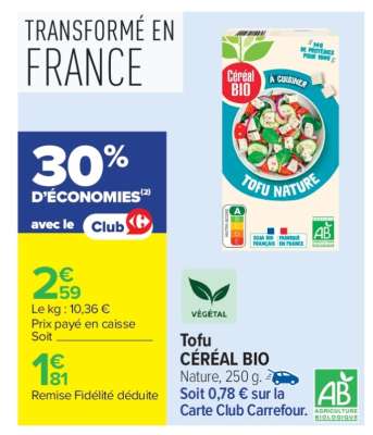 Tofu CÉRÉAL BIO