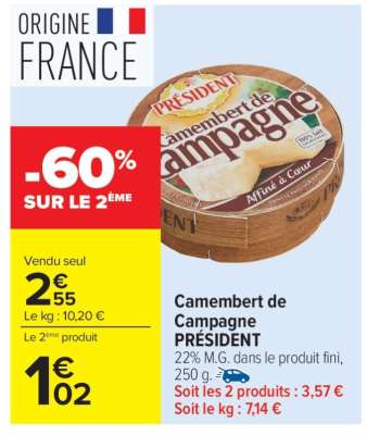 Camembert De Campagne President
