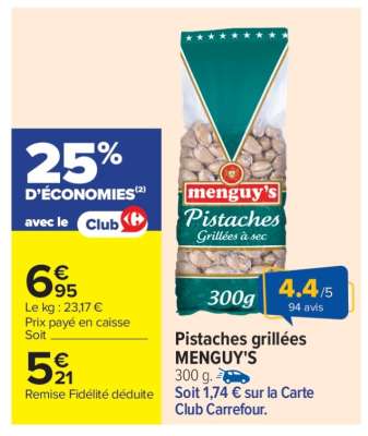 Pistaches grillées MENGUY'S