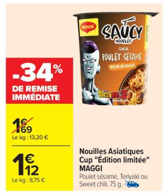 Nouilles Asiatiques Cup "Edition limitée" MAGGI