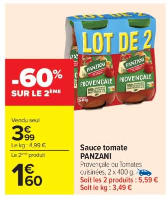SAUCE TOMATE “PANZANI”