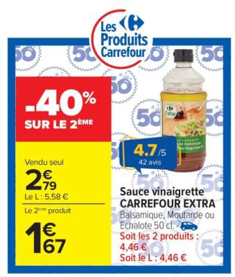 Sauce vinaigrette CARREFOUR EXTRA