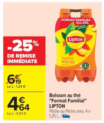 Boisson au thé "Format Familial" LIPTON