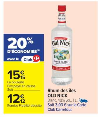 Rhum des îles OLD NICK