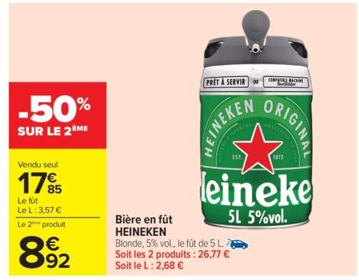 Bière en fût HEINEKEN