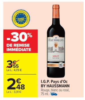 I.G.P. Pays d'Oc BY HAUSSMANN