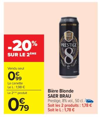 Bière blonde SAER-BRAU