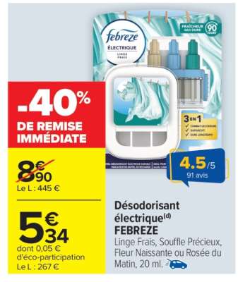 Désodorisant électrique(d) FEBREZE