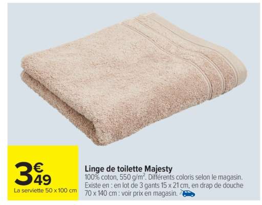 Linge de toilette Majesty