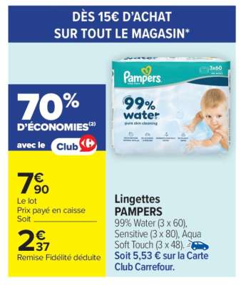 Lingettes Pampers