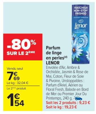 Parfum de linge en perles LENOR