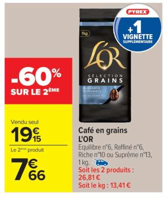 CAFÉ EN GRAINS “L’OR”