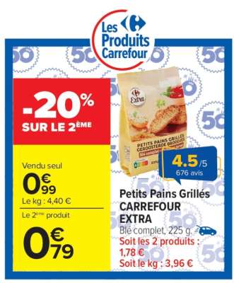 Petits pains grillés CARREFOUR EXTRA