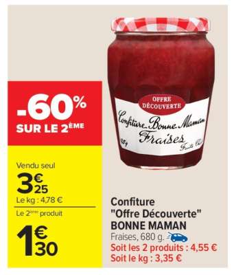 Confiture «Offre Découverte» BONNE MAMAN