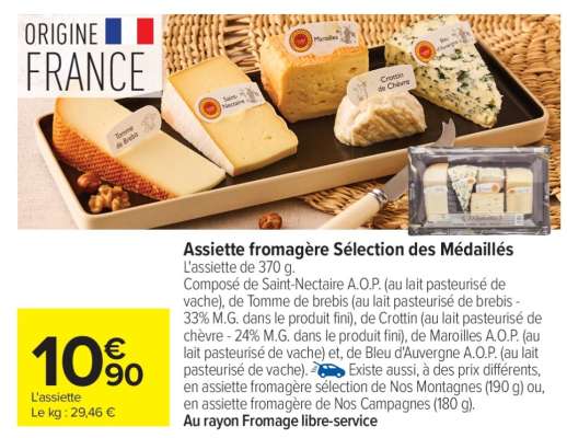 Assiette Fromagère Sélection Des Médailles