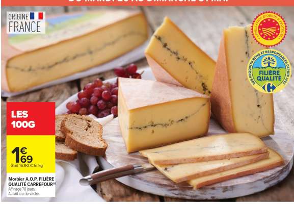 Morbier A.O.P. FILIÈRE QUALITÉ CARREFOUR