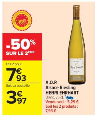 A.O.P. Alsace Riesling HENRI EHRHART